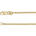 14K Yellow Gold 1.65 mm Rolo 20" Chain