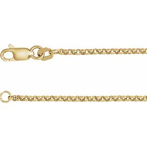 14K Yellow Gold 1.65 mm Rolo 20" Chain