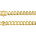 14K Yellow Gold 7.4 mm Monaco Edge Curb 22" Chain