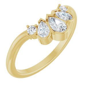 14K Yellow Gold 1/2 CTW Lab-Grown Diamond Contour Band