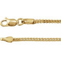 14K Yellow Gold 1.5 mm Hollow Franco 24" Chain