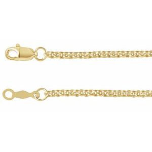 14K Yellow Gold-Filled 2 mm Rolo 24" Chain