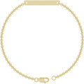 14K Yellow Gold Engravable Link 7" Bracelet