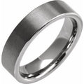 Tungsten 6 mm Comfort-Fit Flat Band Size 11