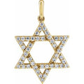 14K Yellow Gold 3/8 CTW Lab-Grown Diamond Star of David Pendant