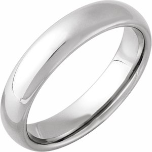 Tungsten 5 mm European-Style Comfort-Fit Band