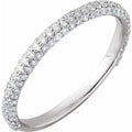 14K White Gold 3/8 CTW Natural Diamond Band