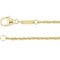 14K Yellow Gold 1.5 mm Barleycorn 24" Chain