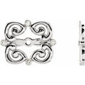 14K White Gold .08 CTW Natiral Diamond Earring Jackets with 5.7 mm ID