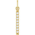 14K Yellow Gold 1/10 CTW Lab-Grown Diamond Bar Pendant