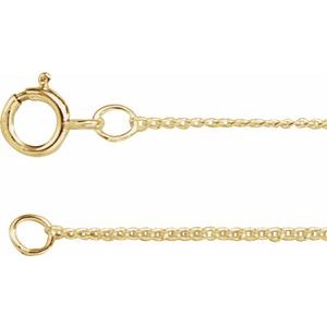14K Yellow Gold-Filled 1 mm Curb 24" Chain