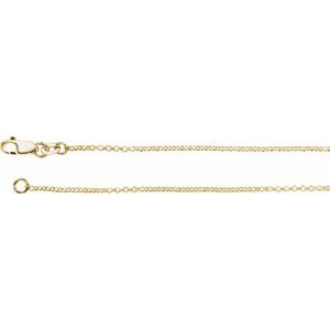 14K Yellow Gold 1.1 mm Rolo 24" Chain