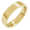 18K Yellow Gold 4.5 mm Comfort-Fit Flat Band Size 13