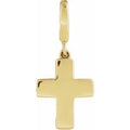 14K Yellow Gold Vermeil Cross Charm/Pendant