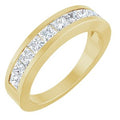 14K Yellow Gold 1 CTW Lab-Grown Diamond Channel-Set Anniversary Band Size 7