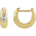 14K Yellow Gold Vermeil 1/3 CTW Lab-Grown Diamond 11.3 mm Hoop Earrings