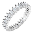 14K White Gold 1 3/8 CTW Lab-Grown Diamond Eternity Band Size 7