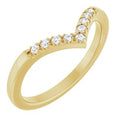 14K Yellow Gold 1/8 CTW Natural Diamond Contour Band