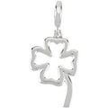 14K White Gold Four-Leaf Clover Charm/Pendant