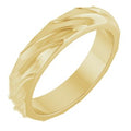 14K Yellow Gold 4 mm Ridged Band Size 7