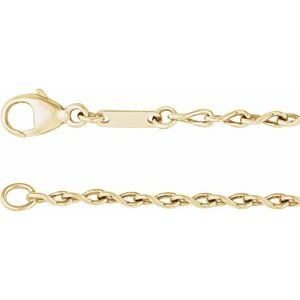 14K Yellow Gold 2 mm Figure 8 24" Chain