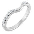 14K White Gold 1/5 CTW Lab-Grown Diamond Contour Band