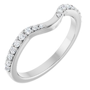 14K White Gold 1/5 CTW Lab-Grown Diamond Contour Band