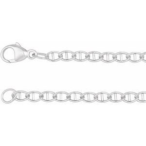 Sterling Silver 2.6 mm Anchor 24" Chain