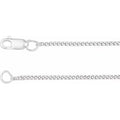 Sterling Silver 1.35 mm Diamond-Cut Curb 24" Chain
