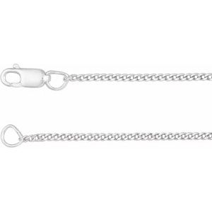 Sterling Silver 1.35 mm Diamond-Cut Curb 24" Chain