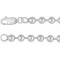 Sterling Silver 4.1 mm Bead 20" Chain