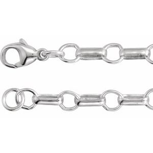 Sterling Silver 5.3 mm Paperclip-Style 24" Chain