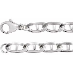 Sterling Silver 5.15 mm Anchor 24" Chain