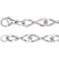 Sterling Silver 5.46 mm Figure Eight 24" Chain