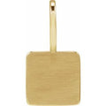 14K Yellow Gold Engravable Geometric Pendant