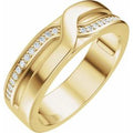 14K Yellow Gold 1/8 CTW Lab-Grown Diamond Band