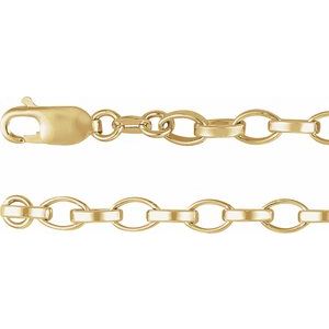 14K Yellow Gold-Filled 5 mm Rolo 20" Chain