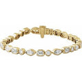 14K Yellow Gold 7 1/8 CTW Lab-Grown Diamond Line 7" Bracelet