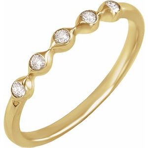 14K Yellow Gold 1/8 CTW Natural Diamond Anniversary Band