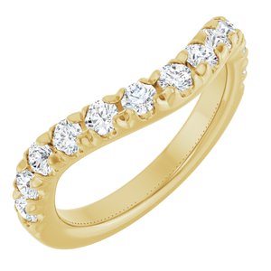 14K Yellow Gold 3/4 CTW Lab-Grown Diamond Contour Band