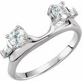 14K White Gold 1/2 CTW Natural Diamond Wrap Style Enhancer