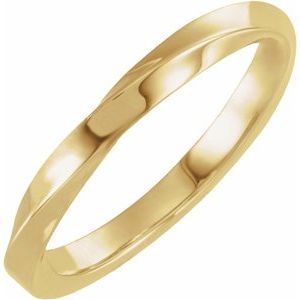 14K Yellow Gold Twisted Band Size 10