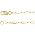 14K Yellow Gold-Filled 2.3 mm Dapped Cable 24" Chain