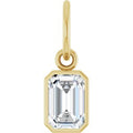 14K Yellow Gold 5/8 CT Lab-Grown Diamond Charm/Pendant