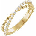 14K Yellow Gold 1/4 CTW Lab-Grown Diamond Anniversary Band