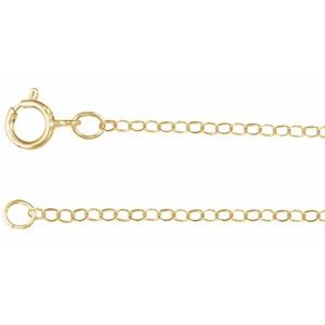 14K Yellow Gold-Filled 1.5 mm Flat 24" Cable Chain