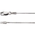 14K White Gold .8 mm Wheat 24" Chain