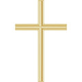 10K Yellow Gold 17.4x11.1 mm Cross Pendant