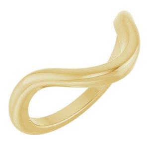14K Yellow Gold Contour Band