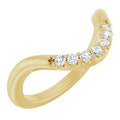 14K Yellow Gold 1/6 CTW Lab-Grown Diamond Contour Band
